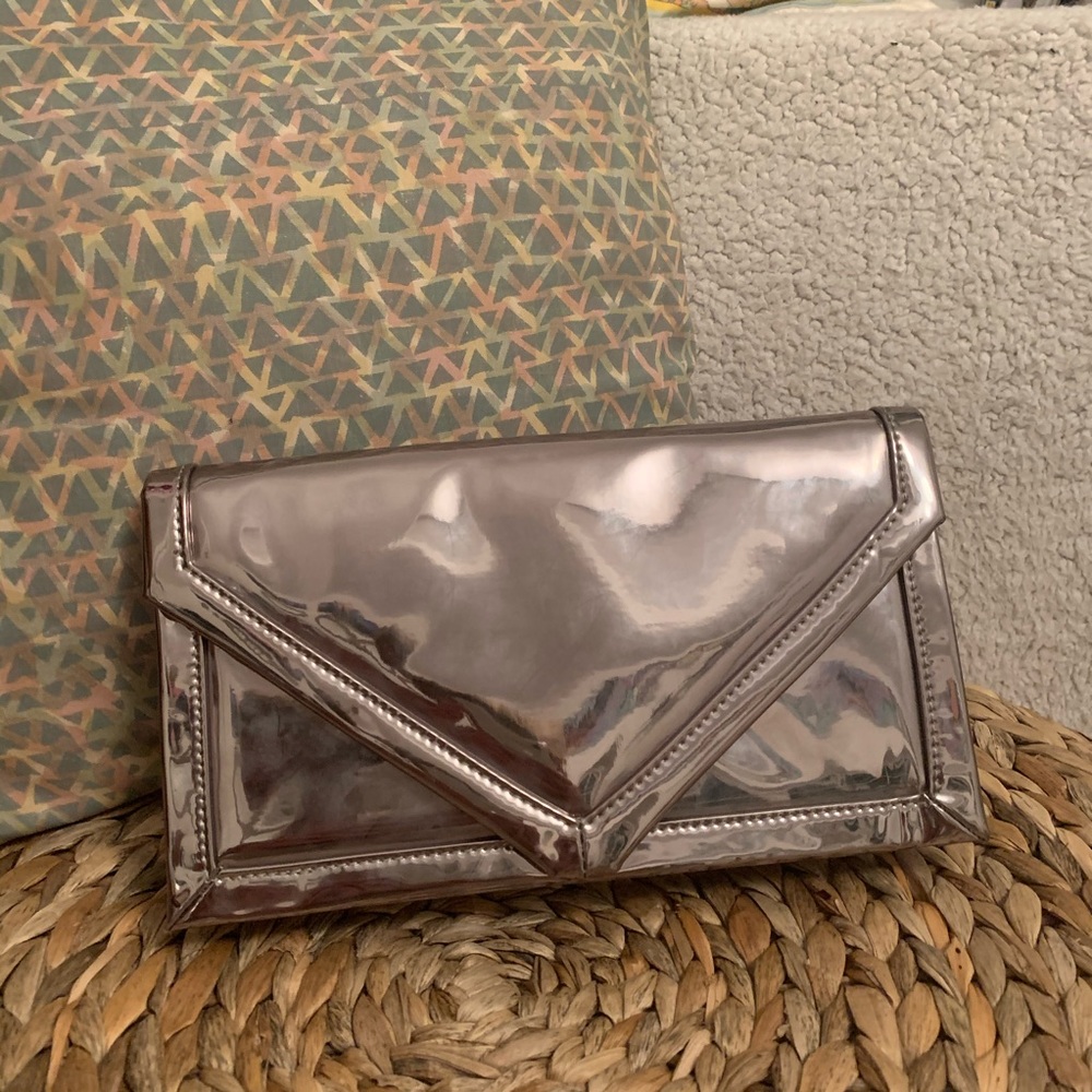Urban Outfitters Silver Metallic Clutch